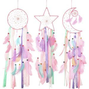 3 Pcs Dream Catcher Moon Sun Star Design Handmade Traditional Design Craft🐴